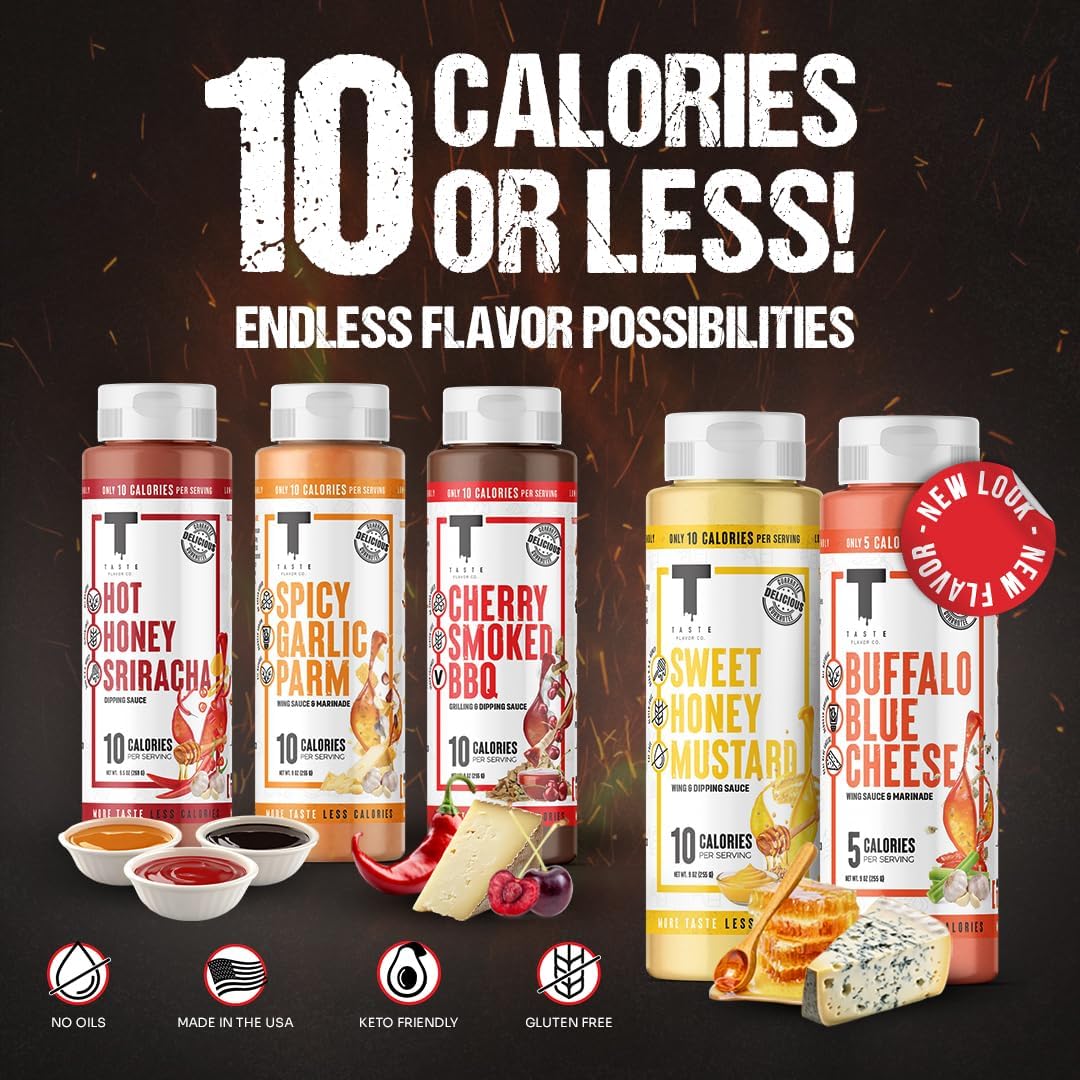 Taste Flavor Co. Grilling, Dipping Sauce and Marinade, Great Tasting, Low-Calorie Sauces, Keto Friendly, No Oils (3 Pack, Sesame
