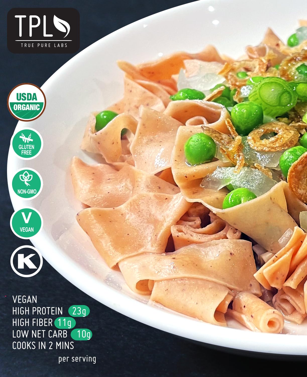 Tpl 3 Pack Organic Bean Ribbon Cut Artisan Pasta Combo Sampler Pack Edamame Soy With Spinach Adzuki Quinoa - Keto Low Carb Prote