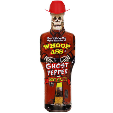 WHOOP ASS Ghost Pepper Hot Sauce – Gourmet Gift – 5.6 Ounce – Model WA314