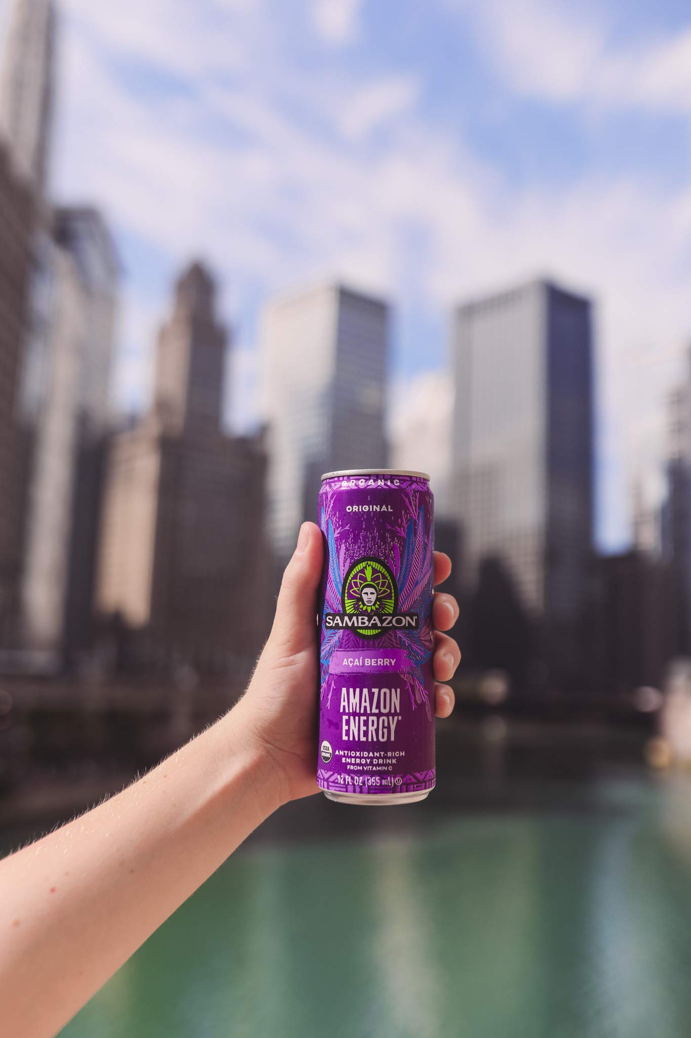 Sambazon Organic Sparkling large online retailer Energy Drink, Acai Berry, 12 Fl Oz (Pack of 12), Vegan, Non-GMO, Kosher, Purple
