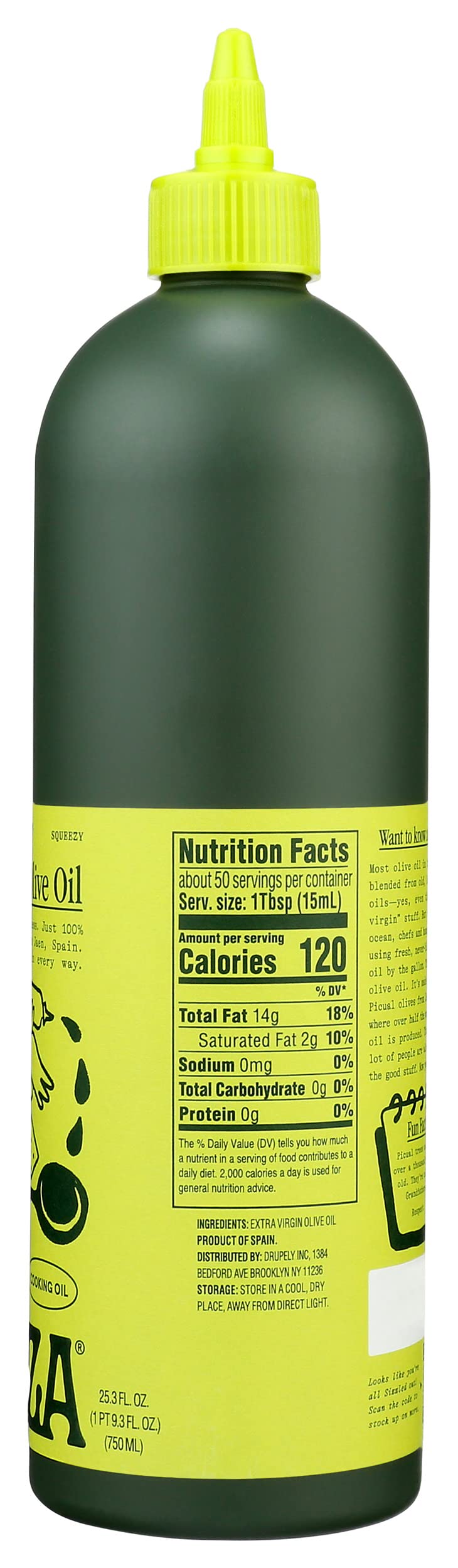 Graza Sizzle Extra Virgin Olive Oil, Cooking Oil - High Polyphenol Peak Harvest Evoo Cooking Oil In A Squeeze Bottle - Single Or
