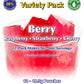 Gramzero Berry Variety (Raspberry, Strawberry, Cherry) Sugar Free Gelatin Mix 12-Pack, Zero Carb Dessert, Stevia Sweetened