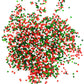 SweetGourmet Jingle Mix | Red Green White Christmas Nonpareils | 15oz