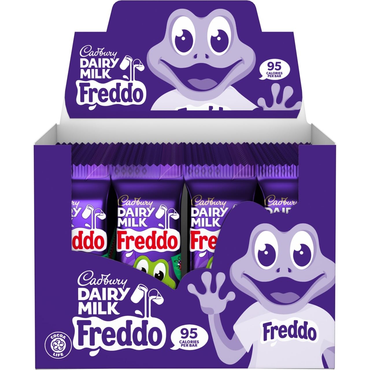 Cadbury Dairy Milk Freddo Chocolate Bar 18g (Pack of 60 Bars)