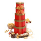 Broadway Basketeers Valentines Day Chocolate And Sweets Ruby Red Gift Basket Holiday Tower, Anniversary, Birthday, Thinking Of You For Women, Mom, Step-Mother, Wife, Girlfriend, Her Or Him
