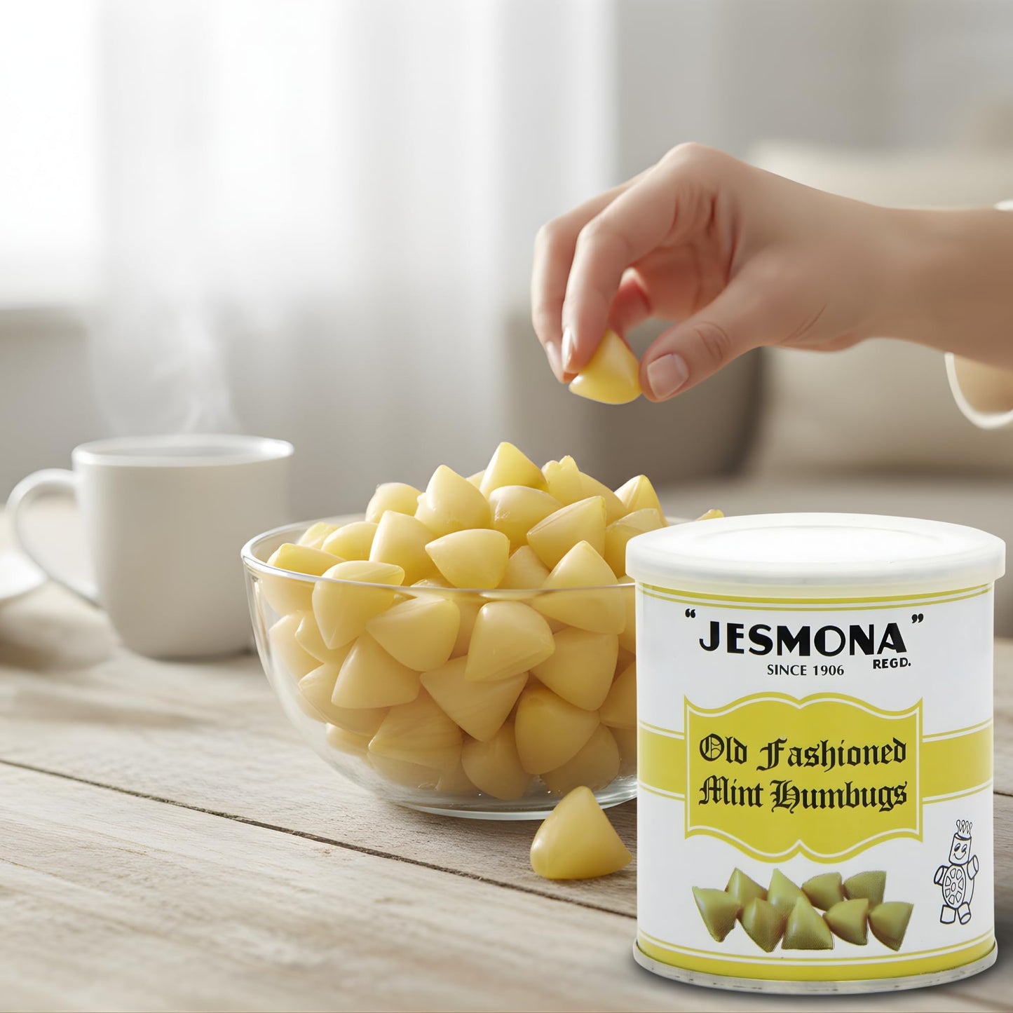 Jesmona Old Fashioned Mint Humbugs Candy | Imported from UK | Classic British Sweets for Birthday & Holiday | Gift English Toffe