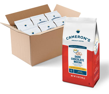 Cameron s Coffee Roasted Ground Coffee Bag Flavored Dark Chocolate Mocha, 12 Ounce (Pack of 6) - NEW