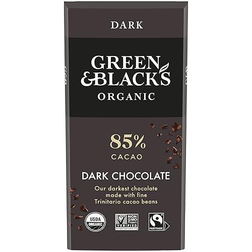 Green & Blacks Organic Dark Chocolate Bar 85% Cacao 3.17 Oz