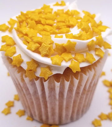 Ncs Dark Gold Star Edible Sprinkles, 8 Ounces - Great For Cupcakes, Cookies, Cakes, Cakes Pops (Stars - Gold)