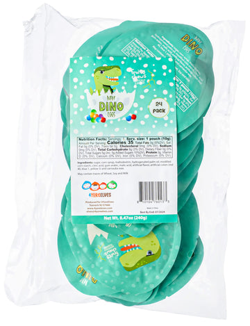 24 Pack Of Dinosaur Candy - Baby Dinosaur Eggs Mini Fruit Chews For Dinosaur Party, Dino Party Favors, Candy For Party Bags [Pac