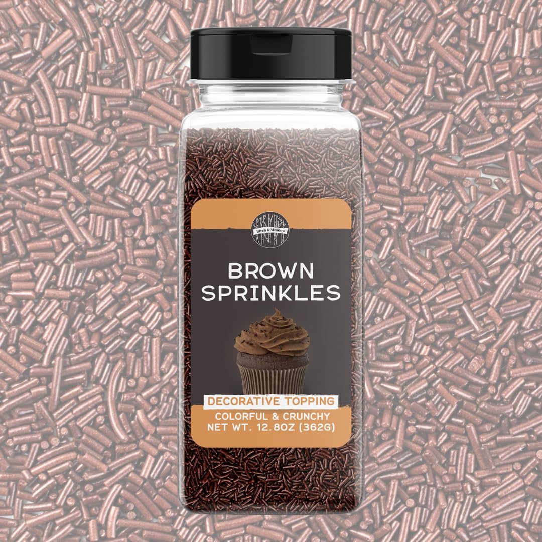 Birch & Meadow Brown Sprinkles, 12.8 oz, Decorative & Fun Topping