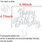 Notbadsys Happy Birthday Cake Decorations, Gold Double-Sided Glitter Letters, Birthday Party Supplies, Cake Topper Decorations (Silver)