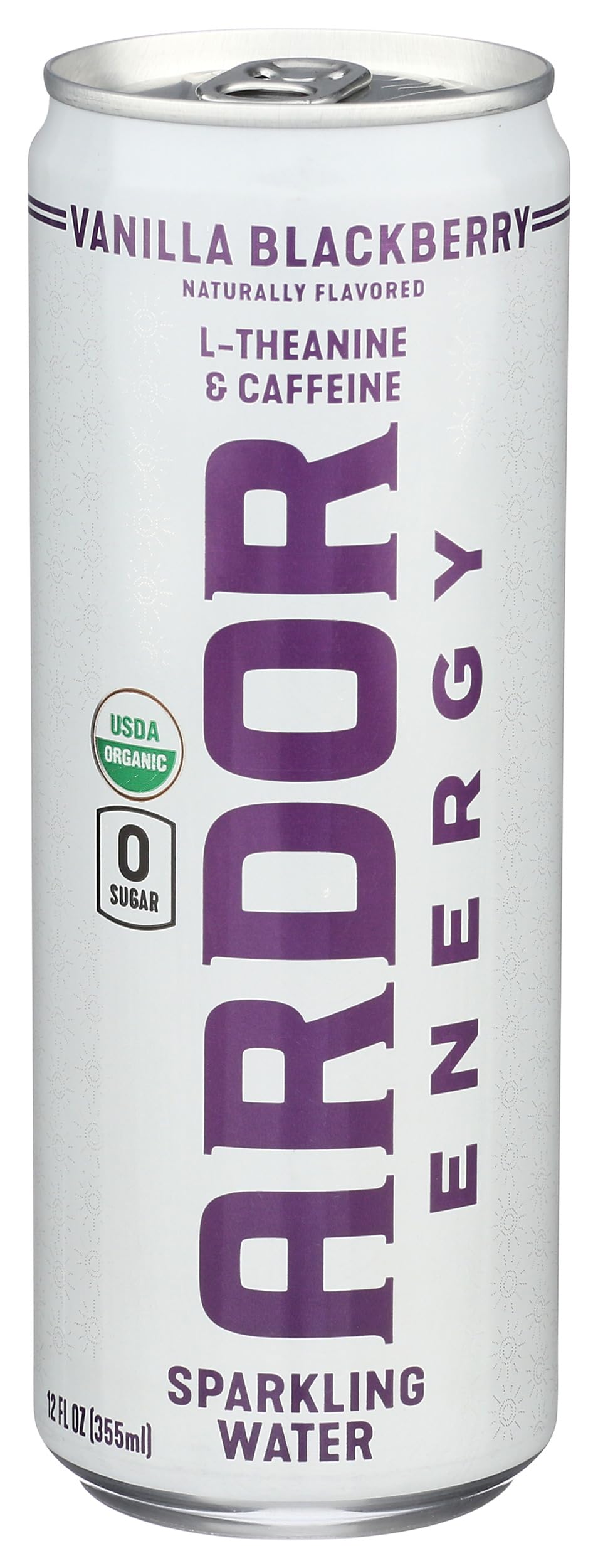 Ardor Organic Vanilla Blackberry Sparkling Energy Water, 12 FZ