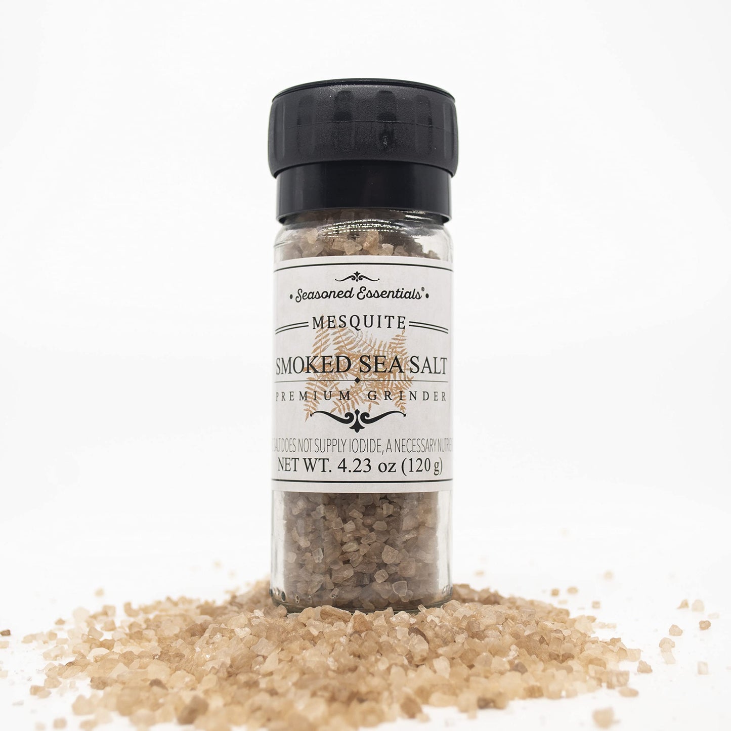 Seasoned Essentials Gourmet Smoked Sea Salt Grinder Variety Pack - 3 Pack, 4.41 Ounce, Perfect for Meat, Fish, and Vegetables