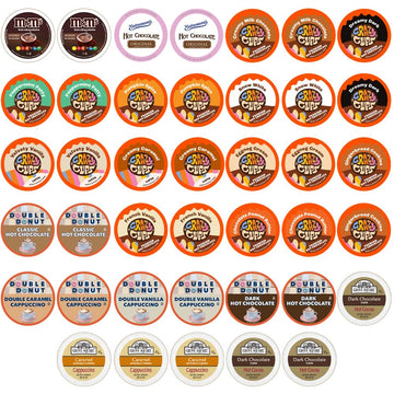 Cappuccino & Hot Chocolate Variety Pack, Including Flavored Hot Chocolate & Cappuccino Coffee for Keurig KCups Machines, Hot Coc