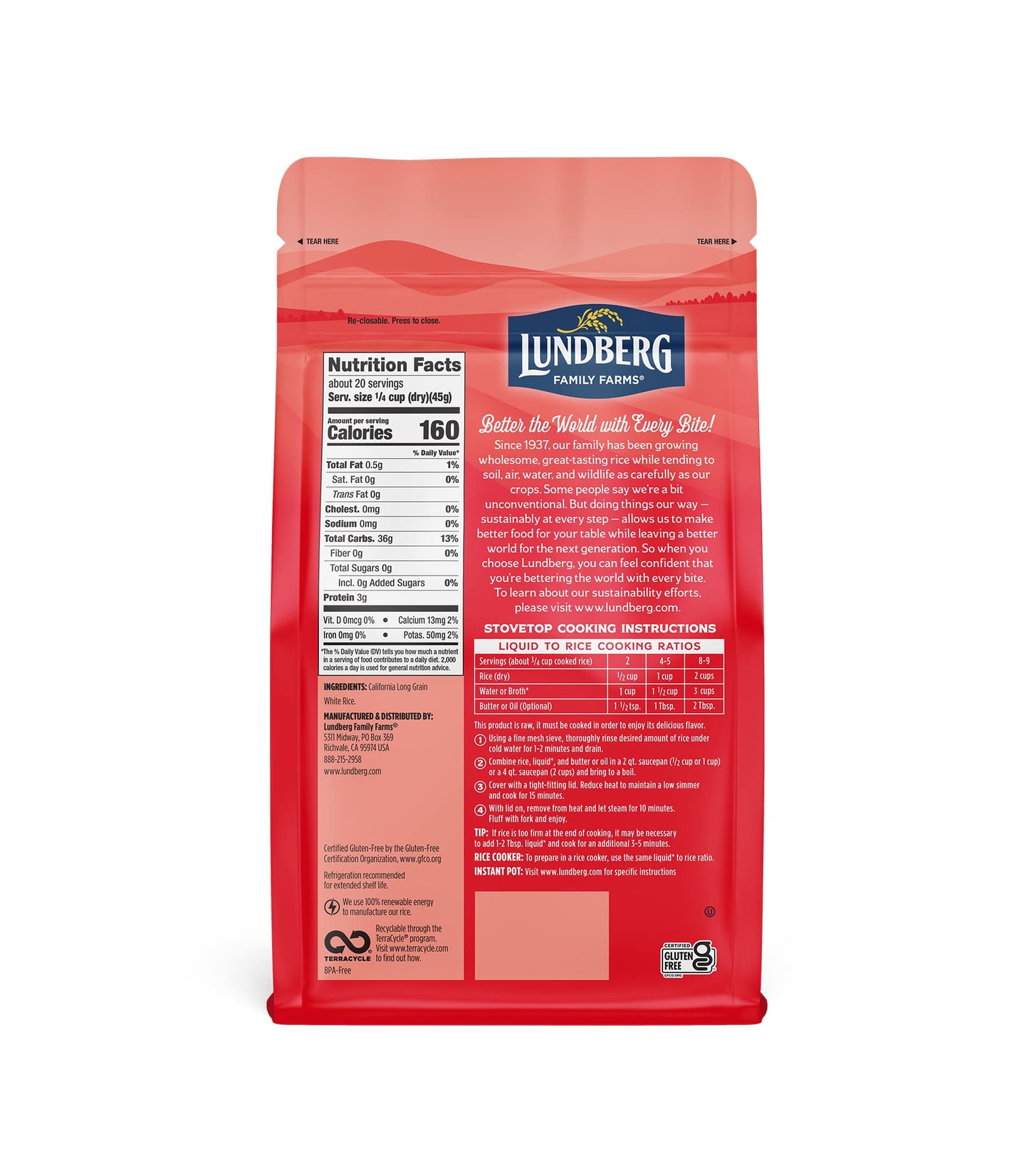 Lundberg White Basmati Rice (6X2Lb )