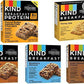 Generic Kind Breakfast Bars Variety Pack - 5 Piece Assortment, Includes Dark Chocolate, Honey Oat, Peanut Butter, Almond Butter