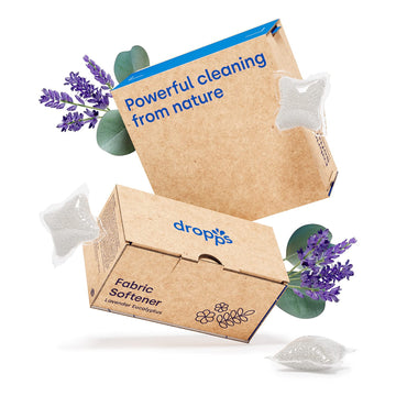 Dropps Fabric Softener  Lavender Eucalyptus, 32 Pods  For Softness & Long-Lasting Fragrance  Low-Waste Packaging  Works In All M