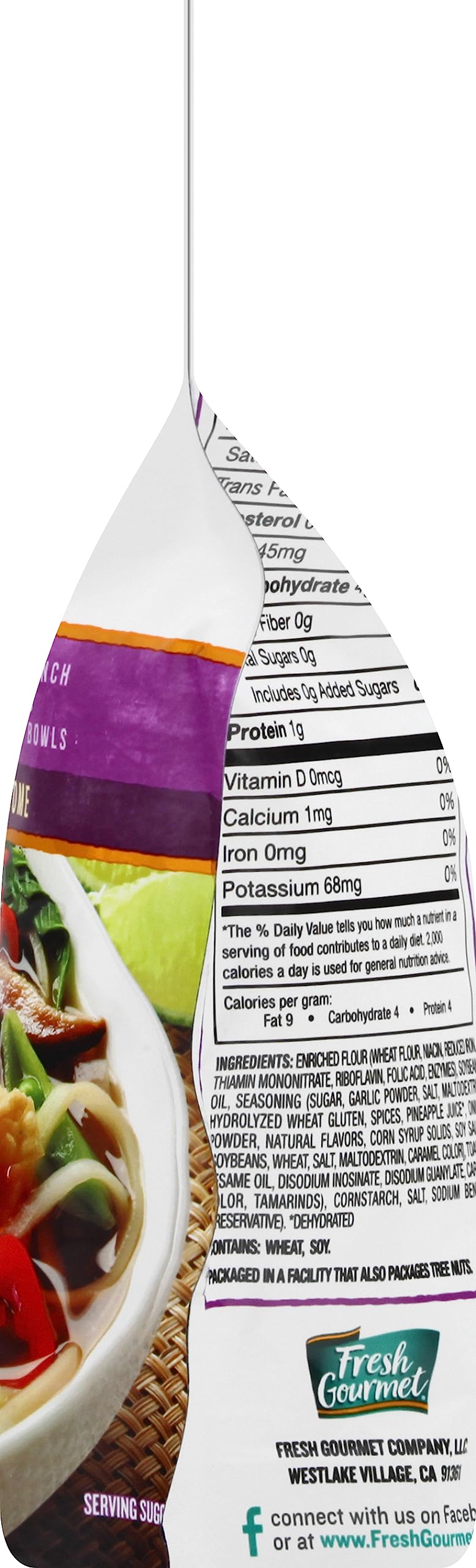 Fresh Gourmet Wonton Strips, Garlic Ginger, 3.5 Oz, Pack of 1