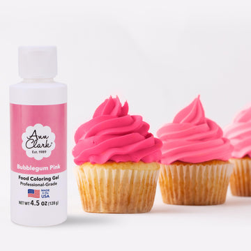 Ann Clark Bubblegum Pink Food Coloring Gel Large 4.5 oz Professional Grade Made in USA
