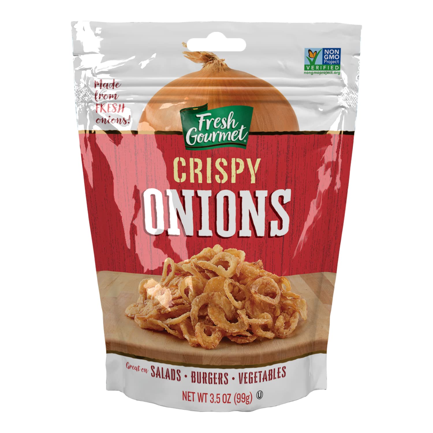 Fresh Gourmet, Crispy Onions Topping, 3.5 Oz