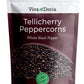 Viva Doria Tellicherry Peppercorn, Whole Black Pepper, Steam Sterilized Black Peppercorns, 12 Oz