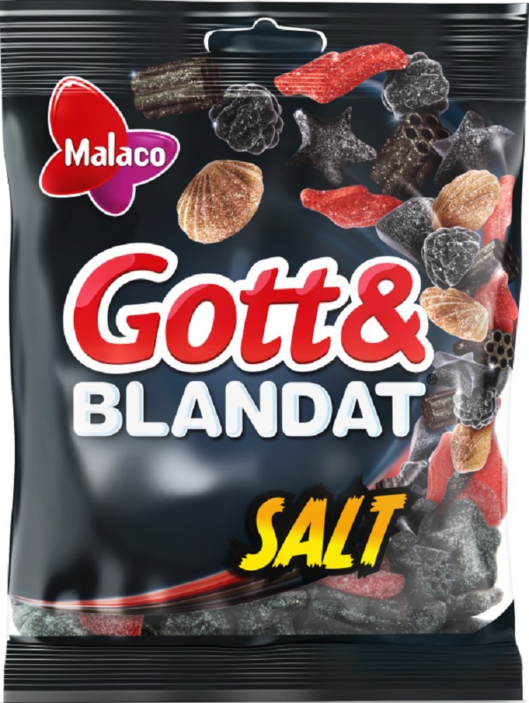 Malaco Gott & Blandat Salt - Liquorice Mix 150G