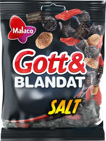 Malaco Gott & Blandat Salt - Liquorice Mix 150G