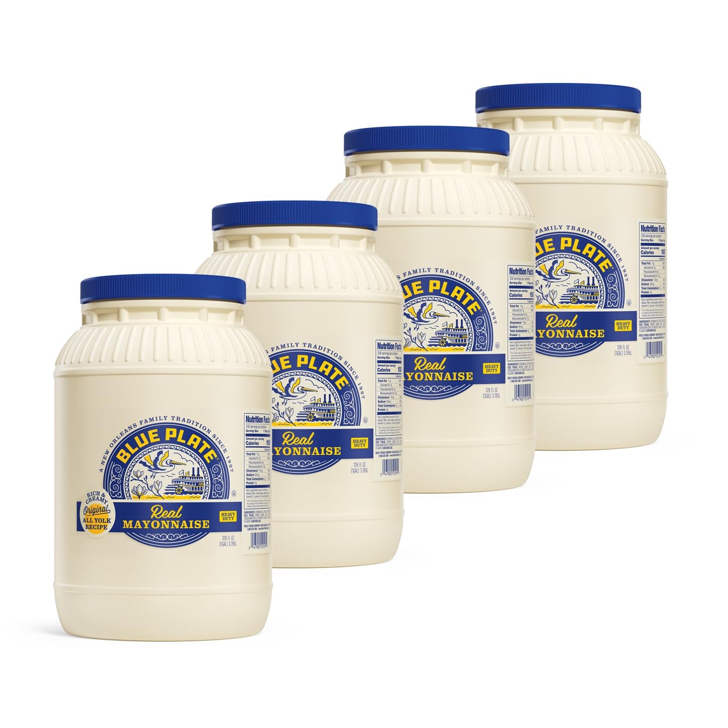 Blue Plate Real Mayonnaise, 128 Fl Oz Jar (Pack of 4)