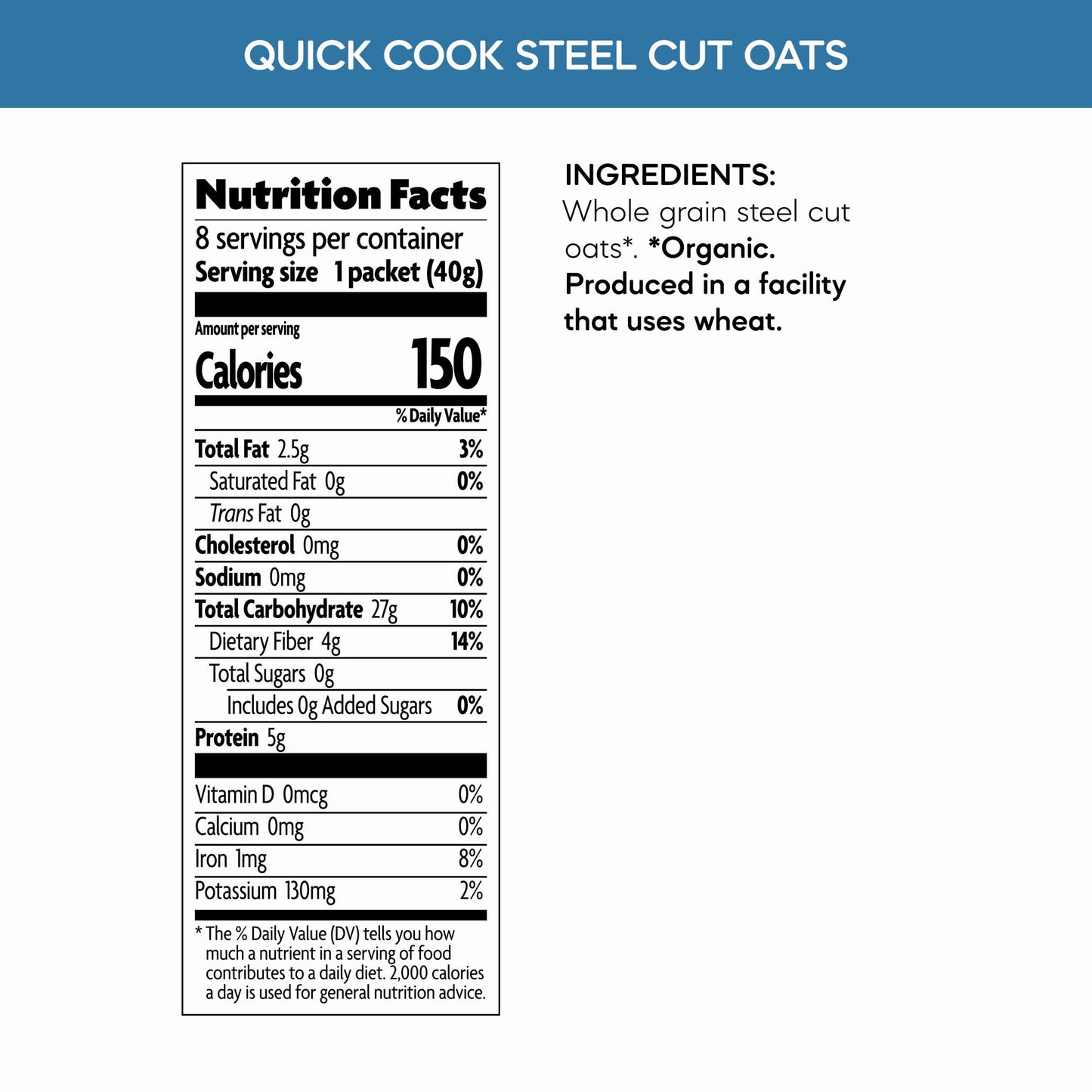 Natures Path Organic Quick Cook Steel Cut Oatmeal, 24 oz (Pack of 1), Non-GMO