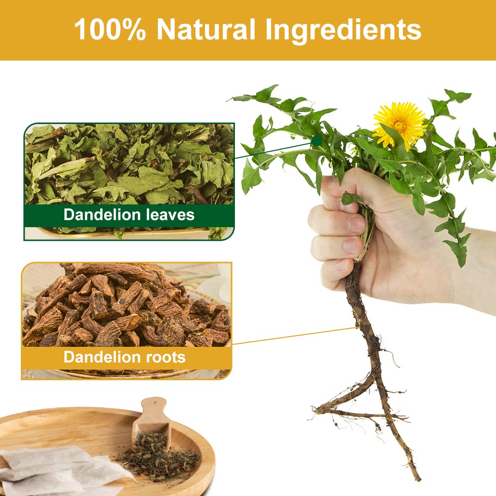 iMATCHME Dandelion Leaf & Root Tea, Caffeine Free, 40 Bags, 80g, Digestion and Immune Support
