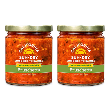 Sun-Dried Tomato Bruschetta, 9oz (Pack of 2) by CALIFORNIA SUN DRY | Gluten-Free and Antioxidant Rich