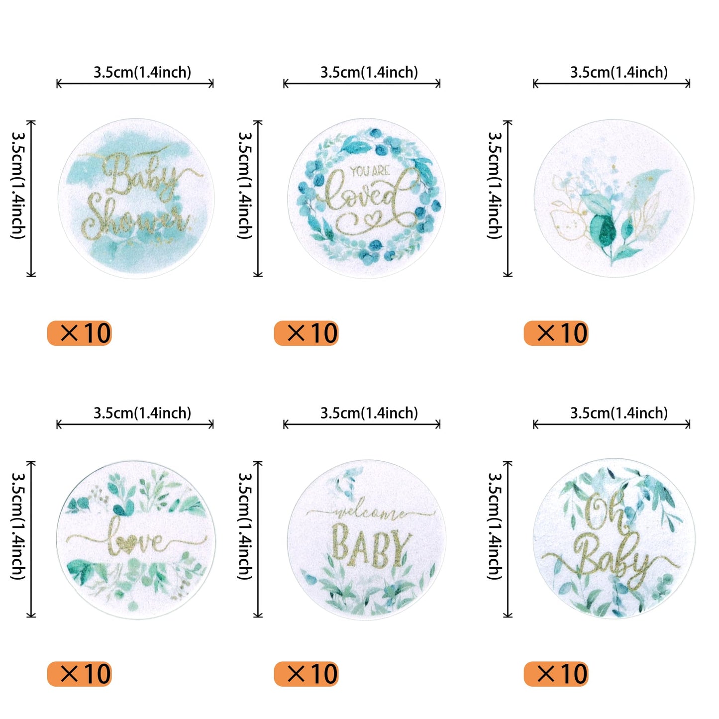60 Pcs Edible Baby Shower Cupcake Toppers Woodland Jungle Leaf Love Welcome Baby Cupcake Picks Edible Oh Baby Cake Decorations F