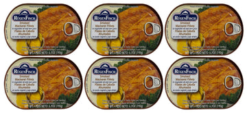 Rügen Fisch Herring & Mackerel Fillets in Assorted Sauces, 6.7 oz Pack of 6, Smoked Mackerel in Vegetable Oil