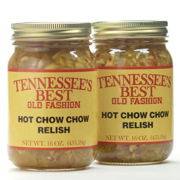 Tennessees Best Southern Hot Chow Chow Relishes (2 Pack) | Handcrafted and Small Batch Made | Spicy and Tangy |A Perfect Match 