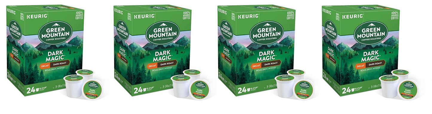 Green Mountain Coffee Roasters Dark Magic DECAF K-Cups, Extra Bold, 24 Count (Pack of 4)