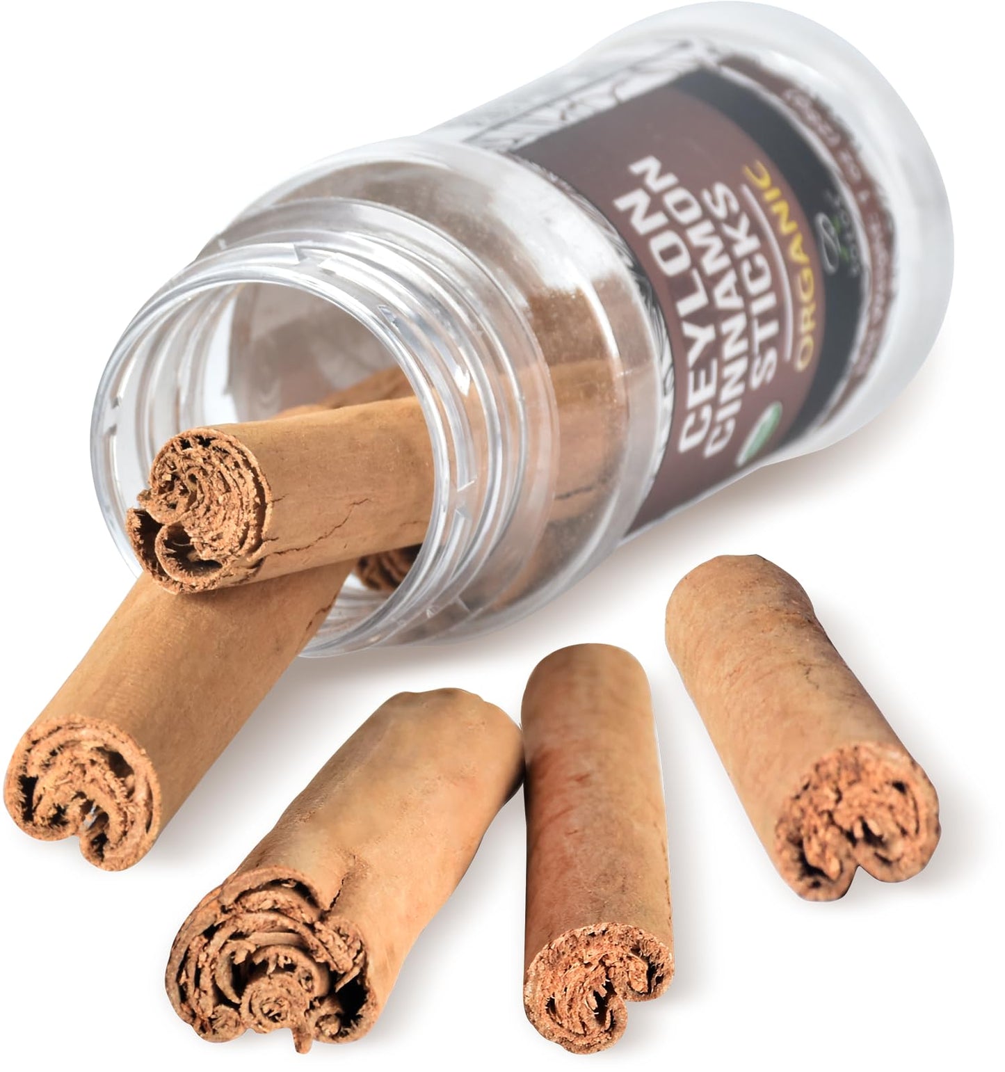 Soeos Ceylon Cinnamon Sticks, Organic Ceylon Cinnamon Sticks, Real Cinnamon Sticks Farmed In Sri Lanka, Non-Gmo, Cinnamon For Coffee, Baking, Cooking And Beverages 1 Oz (28G)