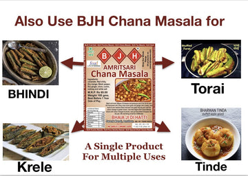 Bjh Chana Masala Or Chole Masala (Pack Of 3 X 100Gms) (Also As Bharwa Masala In Bhindi,Krele,Torai,Tinde), Vegetable Masala