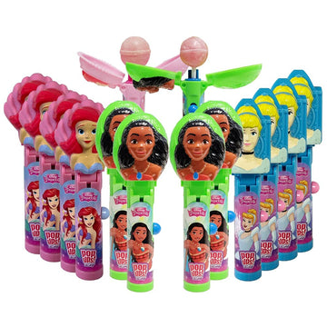 Pop Ups! Disney Princess Lollipop Holder | Collectable Disney Toy Lollipop Case | Princess Party Favors For Halloween, Goodie Ba