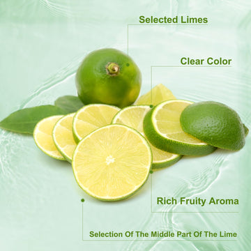 Dried Lime Slices 3.5 Oz/100G Dehydrated Limes For Cocktails Old Fashioned Drink Garnish,No Sugar Fresh Dry Citrus Chips For Fru