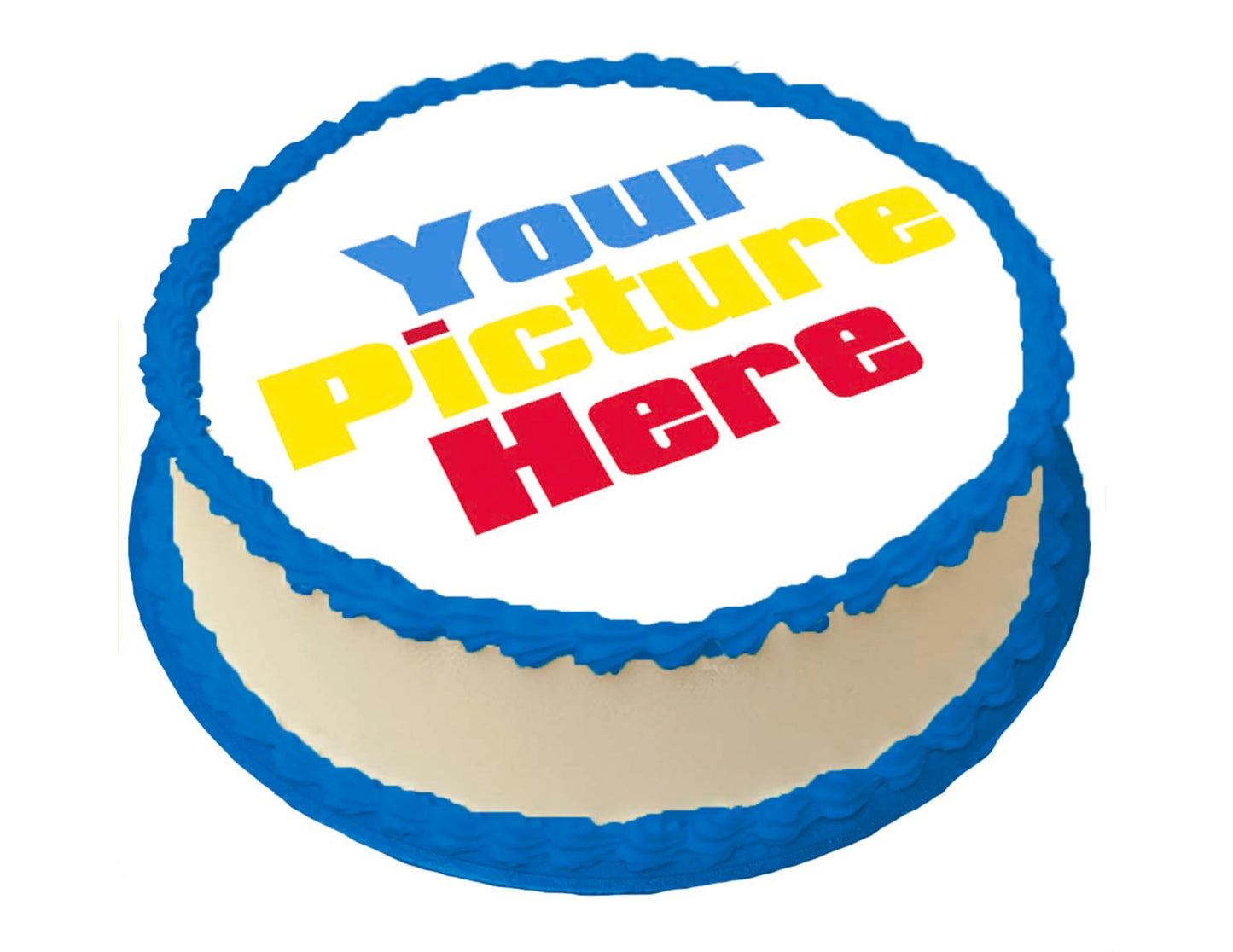 Custom Edible Cake Image Personalized Make your Own Cake Toppers 1/4 8 x 11 Inches Birthday Cake Topper Multiple Sizes (7 inches
