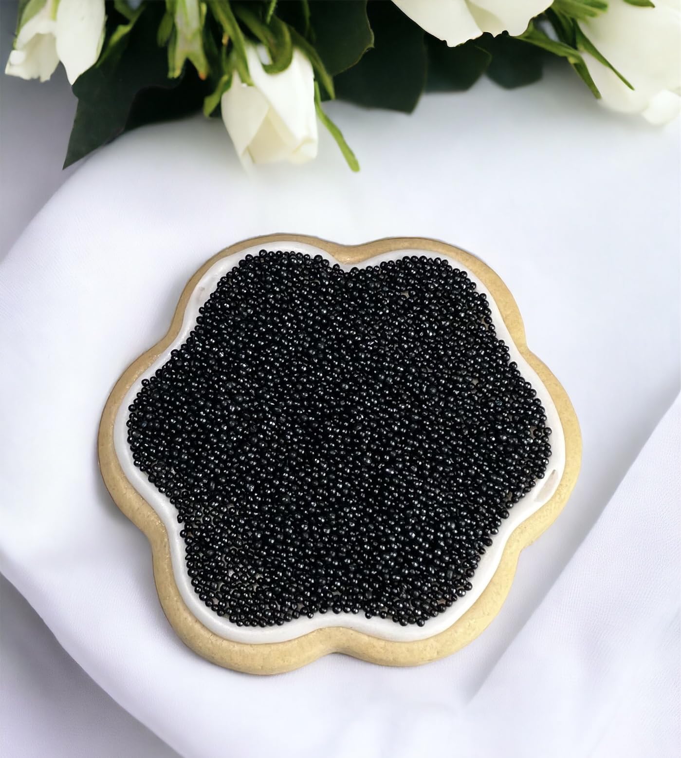 Black Nonpareils- Dairy Free, Gluten Free, Egg Free, Vegan, Soy Free, Nuts Free, Kosher, Cookies, Decorating And Baking, Cake Sp