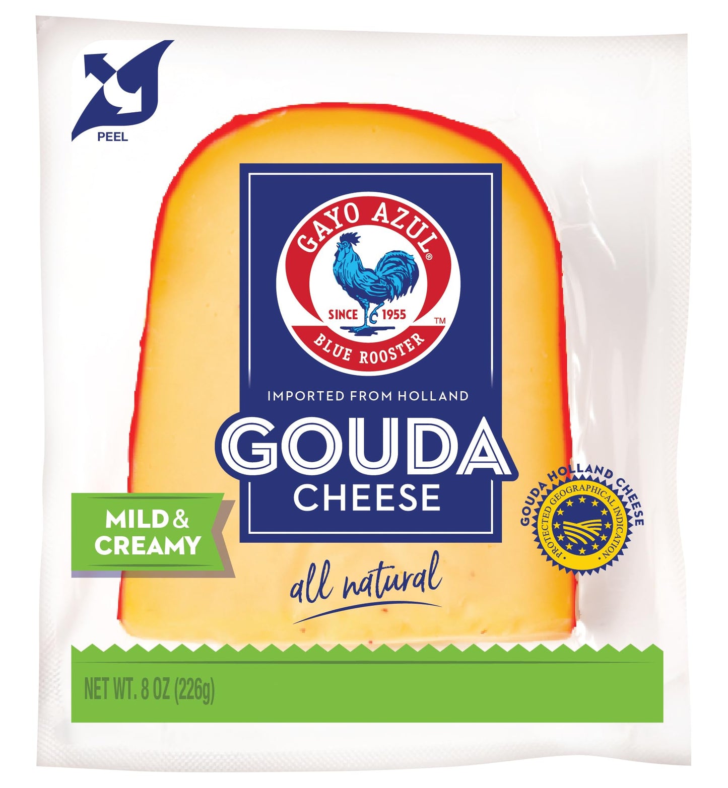 Carmen & Lola Eat España! Gayo Azul Mild Gouda Cheese Wedge - Red Wax, 8oz (2-Pack)