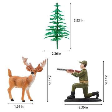 17 Pieces Deer Hunting Cake Topper Christmas Tree Cake Decorations Deer Hunting Theme Cake Topper For Birthday Party Deer Huntin