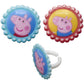 DecoPac Peppa Pig Cupcake Decorations, 24 Pack, 3D Food Safe Toppers, Plastic, Multi Color, Model 47705