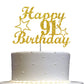 91 Birthday Cake Topper Gold Glitter, Party Decoration Ideas, Premium Quality, Sturdy Doubled Sided Glitter, Acrylic Stick. Made
