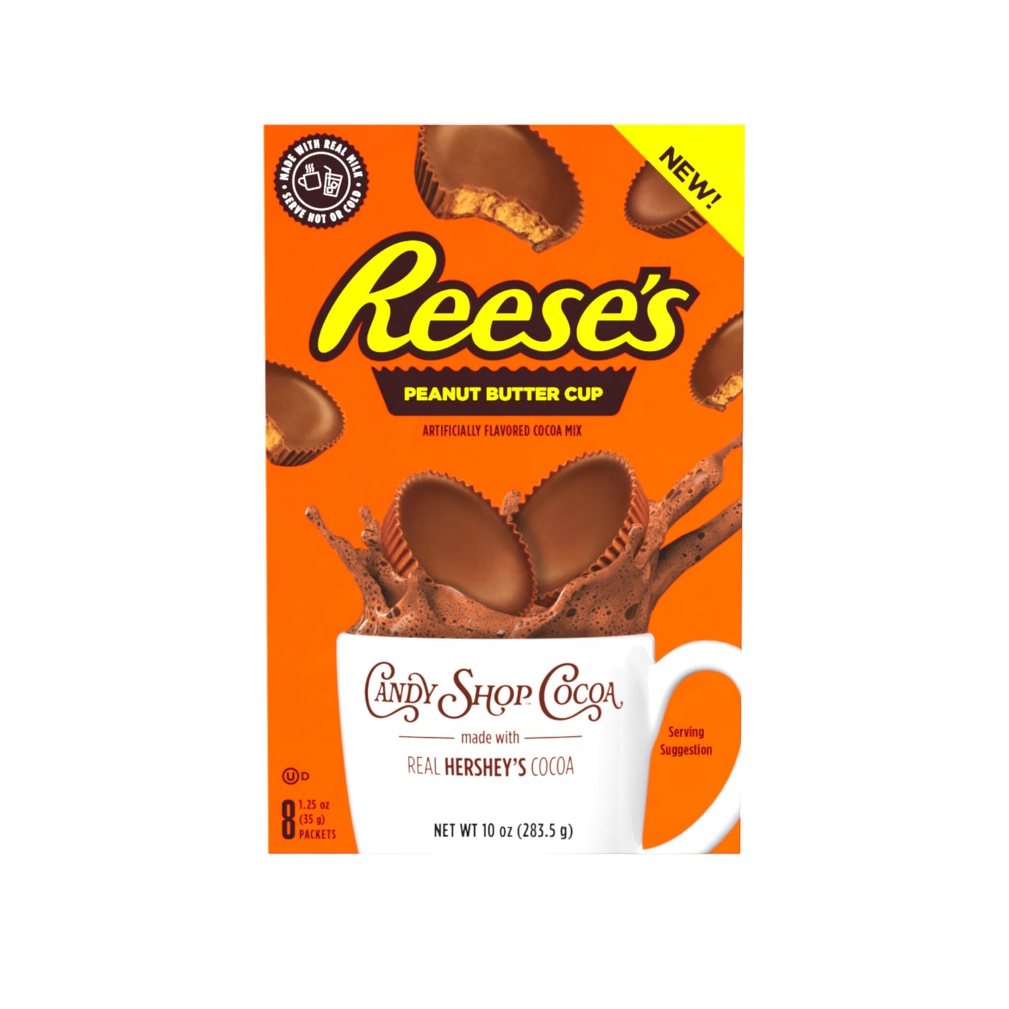 Candy Shop Cocoa Reese'S Peanut Butter Cup Cocoa Mix, Hot Chocolate, Make Hot Or Iced Cocoa, Made With Real Milk, Gluten Free, 1
