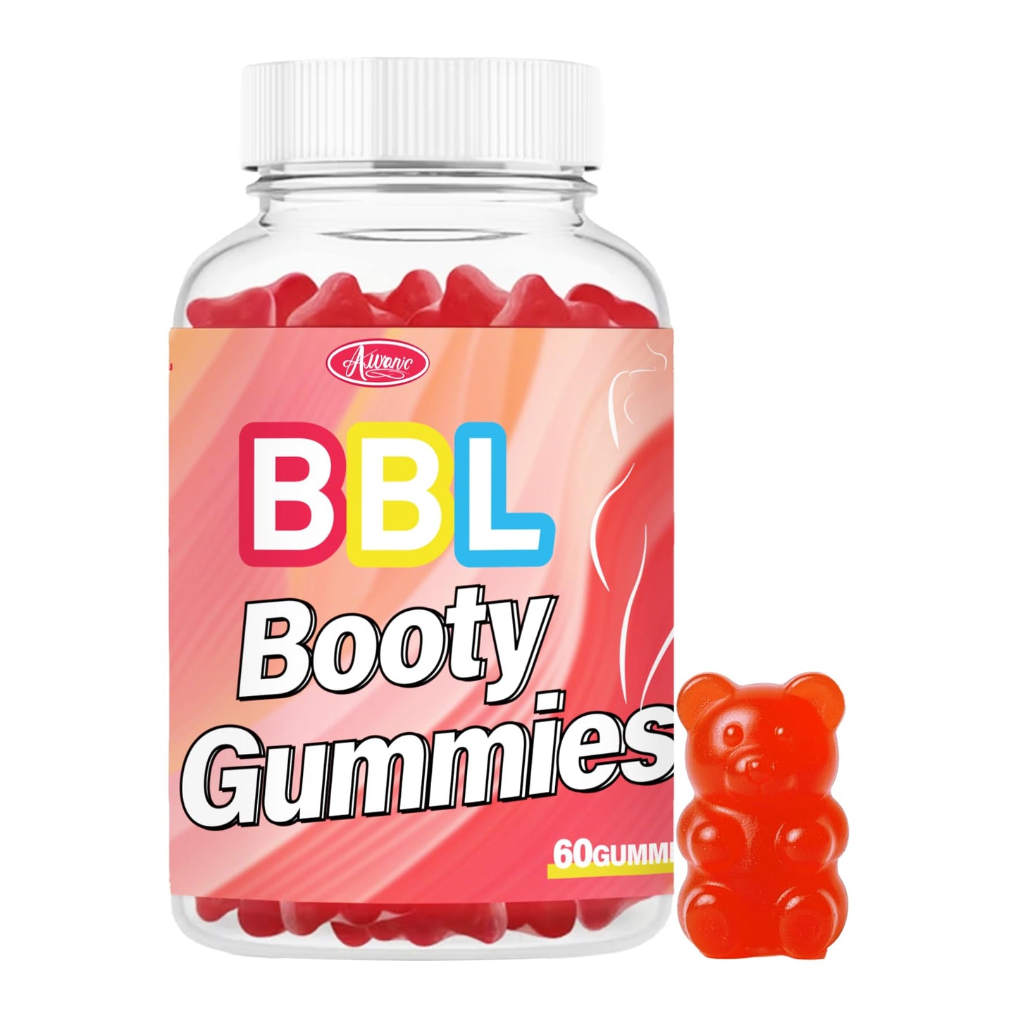 Auranic 60 Counts Bbl Gummies For Bigger Butt Growth And Hips  Herbal Extracts For Women Booty Natural Curvy Body Buttocks Lift Up Enhancer  Hip Butt Enhancing Fast Gummy