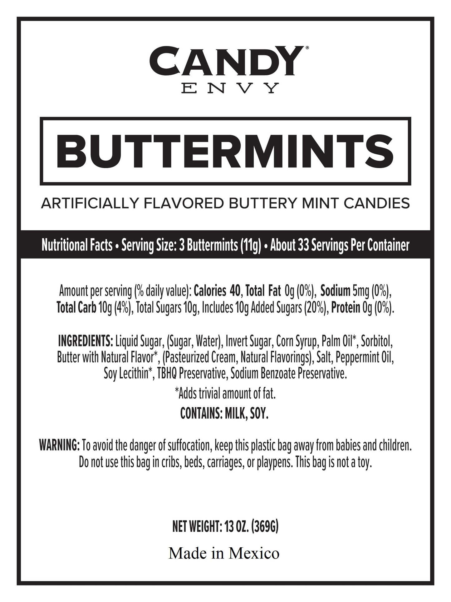 Candy Envy - Purple Wrapped Buttermints - 13 oz. Bag - 100 Indiv. Wrapped Mints