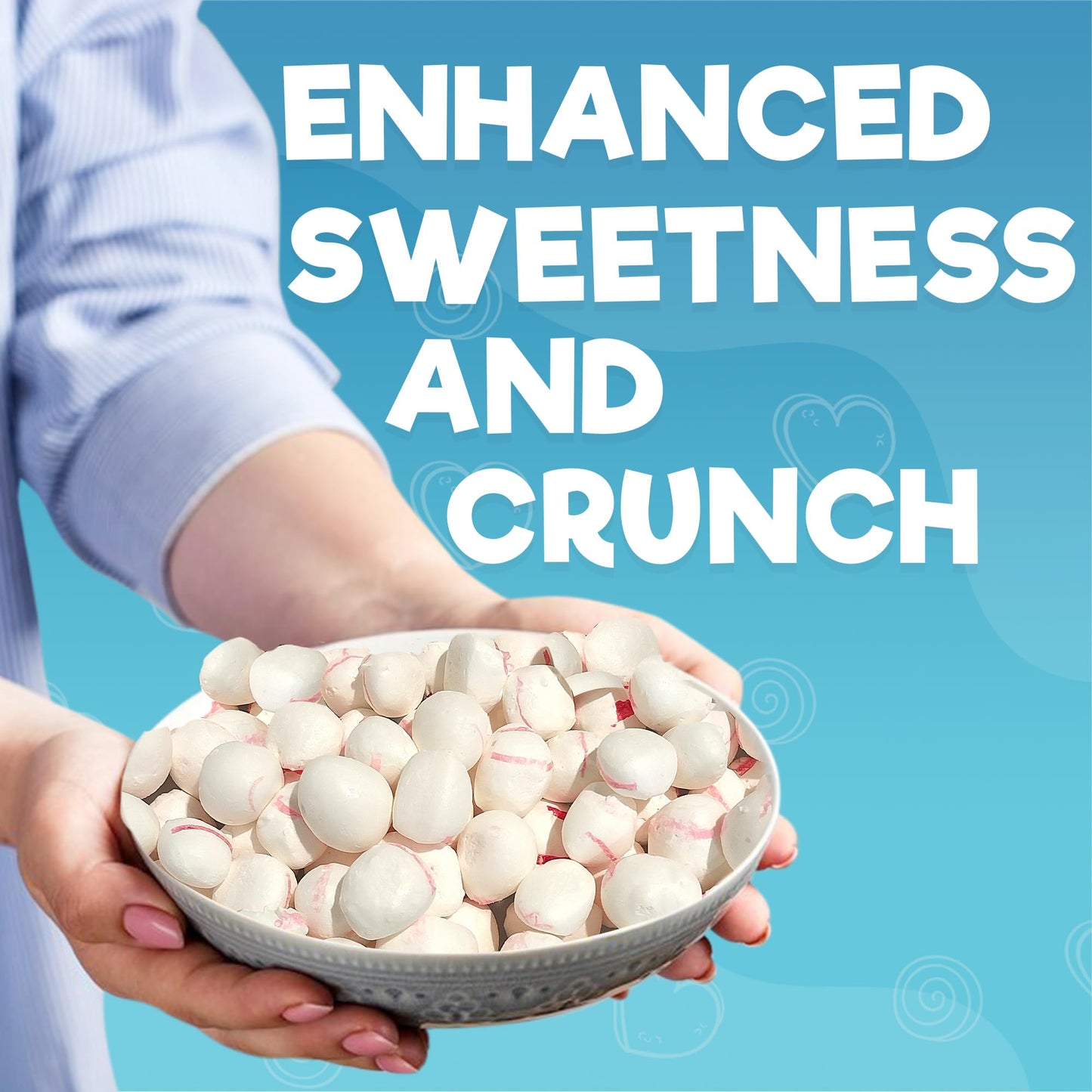 Freeze Dried Candy - Freeze Dried Salt Water Peppermint Taffy Treats (Peppermint 2.75 Oz)